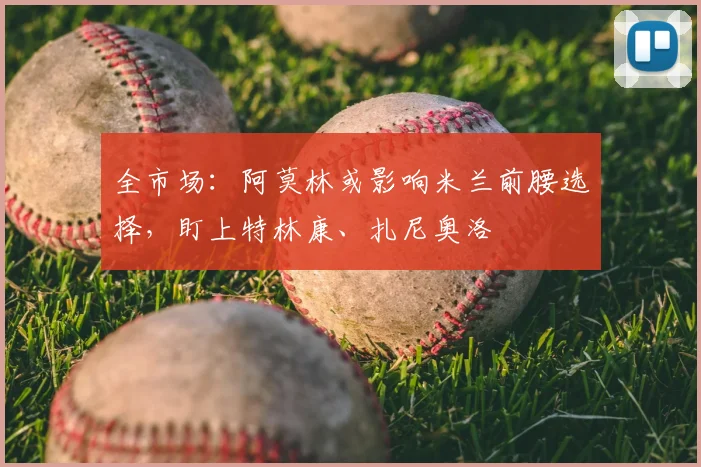 全市场：阿莫林或影响米兰前腰选择，盯上特林康、扎尼奥洛